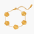Gold-Plated Clover Charm Bracelet